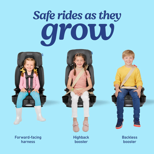 Nautilus 2.0 3-In-1 Harness Booster Car Seat, Crane,