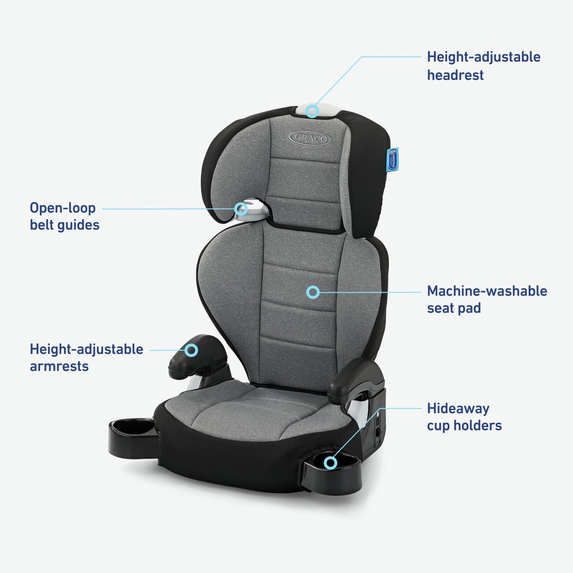 (3 Pack)  Turbobooster 2.0 Highback Booster Car Seat, Declan