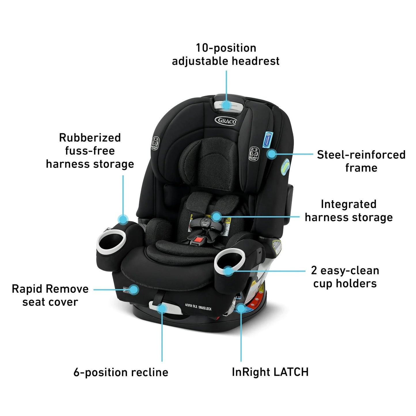 4Ever DLX Snuglock 4-In-1 Car Seat